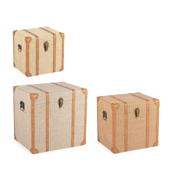 SET 3 BAULE WILFRED BEIGE MARRONE